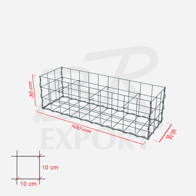 Gabione 100 x 30 x 30 cm 