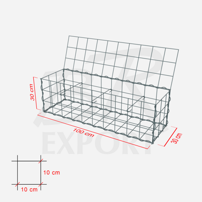 Gabione 100 x 30 x 30 cm 