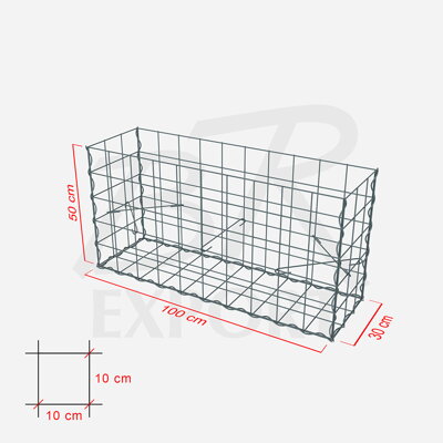 Gabione 100 x 30 x 50 cm 