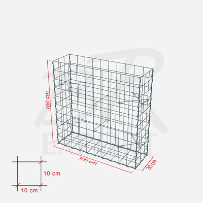 Gabione 100 x 30 x 100 cm 