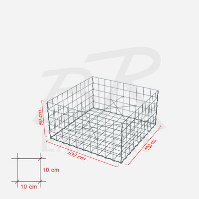 Gabione 100 x 100 x 50 cm 