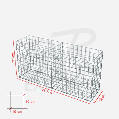 Gabione 200 x 50 x 100 cm 