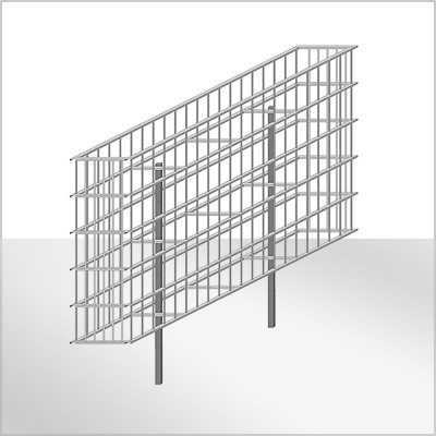 Gabionenplatten und pfosten