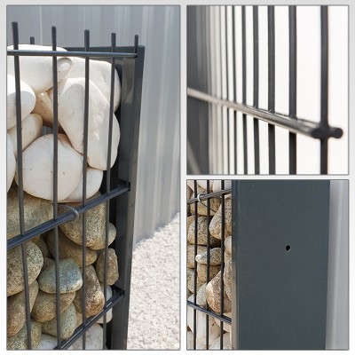 Gabionenzaun ELEGANT, verzinkt, anthrazit