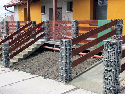 Gabionenplatten und pfosten