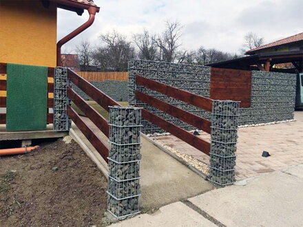 Gabionenplatten und pfosten