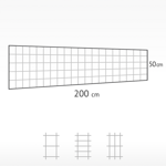 Gitter 200 x 50 cm