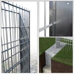 Gabionenzaun ELEGANT, verzinkt, eingelassen